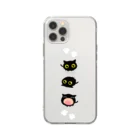 Ritora-Boraluaの黒猫まりもふぉるむ Soft Clear Smartphone Case