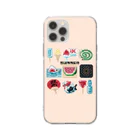 すとろべりーガムFactoryのドットSummer スマホケース (薄いピンク) Soft Clear Smartphone Case