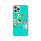 すとろべりーガムFactoryのドットSummer No.2 スマホケース (ミント) Soft Clear Smartphone Case