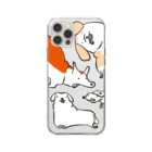 ゆるいイラストのアイテム - イラストレーターハセガワのいろんな犬のゆるいイラスト Soft Clear Smartphone Case