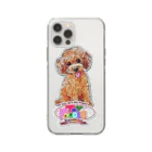 オリジナル工房プリントンのiPhone トイプードル透明ソフト背面ケース Soft Clear Smartphone Case