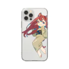 Half_momの縁日ねこ Soft Clear Smartphone Case