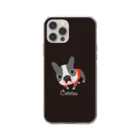 まみおデザインのスマホケース　犬（フレブル） Soft Clear Smartphone Case