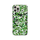 Military Casual LittleJoke のCamo AGR Green アグレッサー迷彩 緑色 サバゲー装備 Soft Clear Smartphone Case