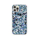 Military Casual LittleJoke のCamo AGR Blue アグレッサー迷彩 青色 Soft Clear Smartphone Case