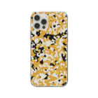 Military Casual LittleJoke のCamo AGR Yellow アグレッサー迷彩 黄色 Soft Clear Smartphone Case