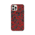 Military Casual LittleJoke のCamo AGR Red アグレッサー迷彩 赤色 Soft Clear Smartphone Case