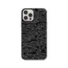 Military Casual LittleJoke のCasualCamo Black カジュアル迷彩 黒色 サバゲー装備 Soft Clear Smartphone Case