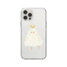 いちのせかぶとgoodsのばななとおばけ Soft Clear Smartphone Case