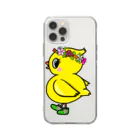 LalaHangeulの花冠ひよ子 Soft Clear Smartphone Case