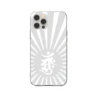 necoismの梵字 [アーンク] 銀 ph Soft Clear Smartphone Case