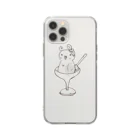 sugaphonのインコアイス　レモン味（透明） Soft Clear Smartphone Case