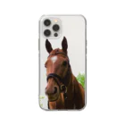 Teatime ティータイムの牧場 乗馬 馬術の馬 Soft Clear Smartphone Case