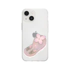 Jackalope Houseのツノアリウサギアジサイモドキウミウシ 桃色ver. Soft Clear Smartphone Case