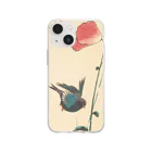 SONOTENI-ARTの024-002　歌川広重　『ポピーとスズメ』　クリア　スマホケース　iPhone 13mini/12mini/11Pro専用デザイン　CC4 Soft Clear Smartphone Case