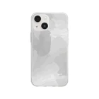 haru0119の白グレーのソフトクリアケース Soft Clear Smartphone Case