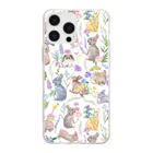 MEZAME shopの花あそび　うさちゃんず Soft Clear Smartphone Case