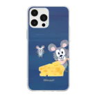 イラスト MONYAAT のチーズはここに！Ａ Soft Clear Smartphone Case