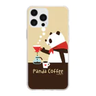 キッチュのパンダコーヒー Soft Clear Smartphone Case