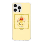 y.nyanmo やよにゃんもの王冠茶トラ　iPhoneケース Soft Clear Smartphone Case