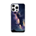 ari designの夜空星空(イラスト・修正版) Soft Clear Smartphone Case