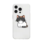 にか。の雑貨屋さん。のみけちゃん「寝起きぶすっとちゃん。」😾💓 Soft Clear Smartphone Case