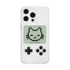 ハナイとトンのドット絵の猫（液晶ボタン付・寝顔） Soft Clear Smartphone Case