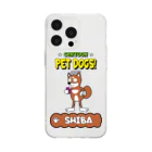 CARTOON PETDOGSの【211M】C･PETDOGS『Shiba』ソフトクリアスマホケース Soft Clear Smartphone Case