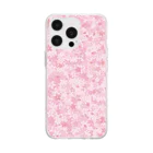 ほのぼのデザインHBの桜のじゅーたんiPhoneケース ソフトクリアスマホケース