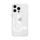 Villiamの【白】ヘソ天オオトカゲ / HESOTEN VARANUS Soft Clear Smartphone Case