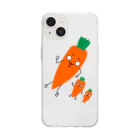 ひﾟよのにんじんさんクリアスマホケース Soft Clear Smartphone Case