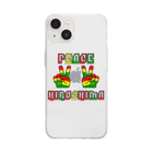 広島愛してますStoreのPEACE HIROSHIMA Soft Clear Smartphone Case