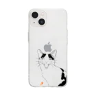 元祖ふとねこ堂の笑う猫 Soft Clear Smartphone Case