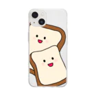 mocha_jasmine_shopの食ぱんファミリー Soft Clear Smartphone Case