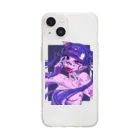 牛乳屋さんのホリゾンタルタン女子 Soft Clear Smartphone Case