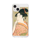 寿めでたや(ukiyoe)のUkiyoe　Utamaro Soft Clear Smartphone Case