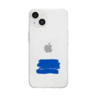 aoi.aoのMy Original Version - colored BLUE Soft Clear Smartphone Case