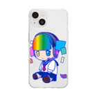 サワダモコ Moco Sawadaのゲーミングヘッドホンちゃん Soft Clear Smartphone Case