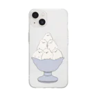 tamaccoのシマエナガかき氷 Soft Clear Smartphone Case