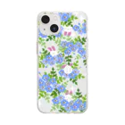 もふもふ達の秘密の花暮らしsuzuri店のネモフィラでかくれんぼ Soft Clear Smartphone Case