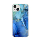 sweet_inkartの蒼い宇宙 Soft Clear Smartphone Case