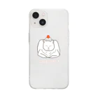 まるのねこみせのぽっちゃりしろさん　こうばこけーき Soft Clear Smartphone Case