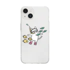 天秤座のシュノーケリングをするねこ Soft Clear Smartphone Case