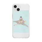 keeeeeep smilingの空活 Soft Clear Smartphone Case