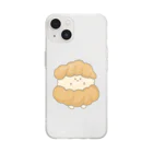 さきまるらんどのシュークリームのくりむちゃん Soft Clear Smartphone Case