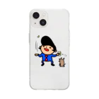 momino studio SHOPの曲食べ Soft Clear Smartphone Case