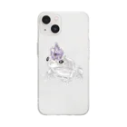 honeybearの王冠カエル Soft Clear Smartphone Case