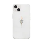 rilybiiの*airy sugar antique flower Soft Clear Smartphone Case