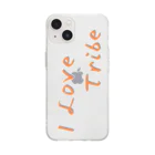 ミラくまのI LOVE Tribe 縦文字 Soft Clear Smartphone Case