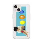 IKIRYOUの風船で遊ぶ息子　縦 Soft Clear Smartphone Case